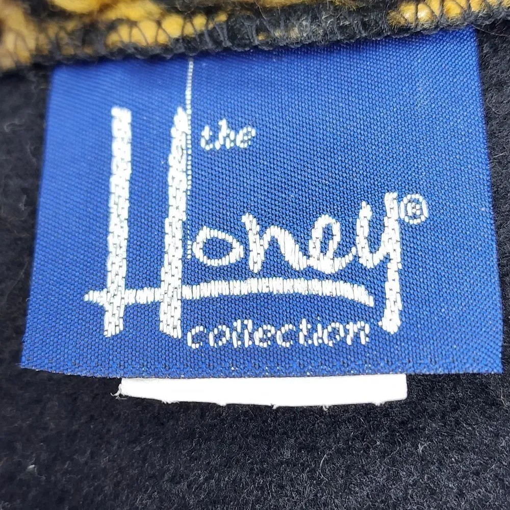 Vintage Honey Leopard Faux Fur Trim Black Cape - Picture 5 of 6